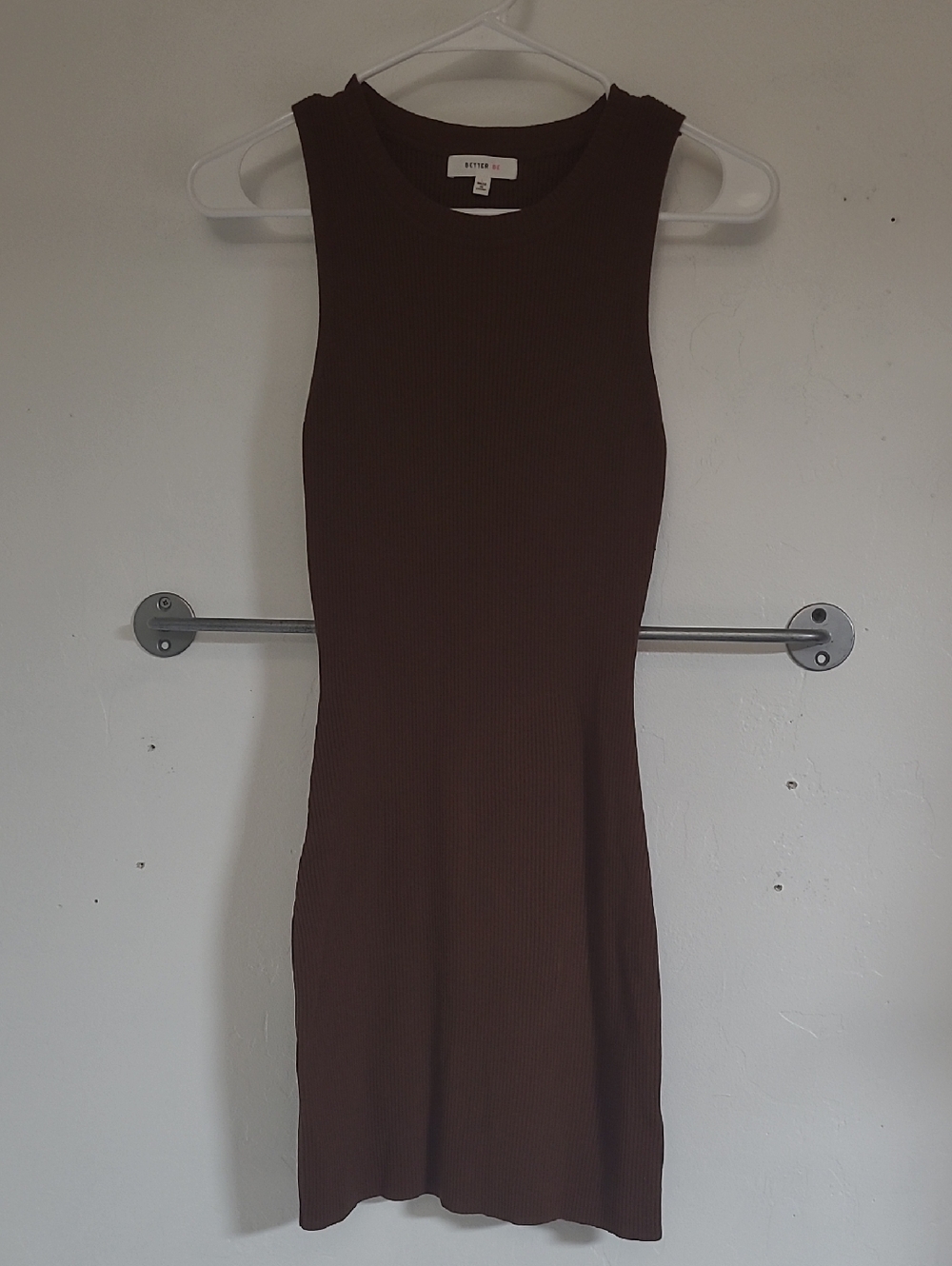 Better Be Brown Ribbed Dress